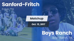 Matchup: Sanford-Fritch High vs. Boys Ranch  2017