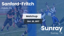 Matchup: Sanford-Fritch High vs. Sunray  2017
