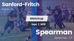 Matchup: Sanford-Fritch High vs. Spearman  2018