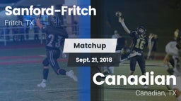 Matchup: Sanford-Fritch High vs. Canadian  2018