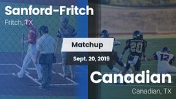 Matchup: Sanford-Fritch High vs. Canadian  2019