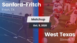 Matchup: Sanford-Fritch High vs. West Texas  2020