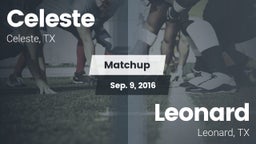Matchup: Celeste  vs. Leonard  2016