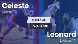 Matchup: Celeste  vs. Leonard  2017