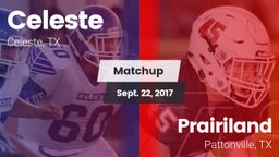 Matchup: Celeste  vs. Prairiland  2017