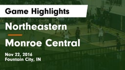 Northeastern  vs Monroe Central  Game Highlights - Nov 22, 2016