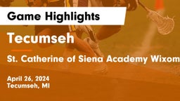 Tecumseh  vs St. Catherine of Siena Academy Wixom Game Highlights - April 26, 2024