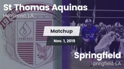 Matchup: St Thomas Aquinas vs. Springfield  2019