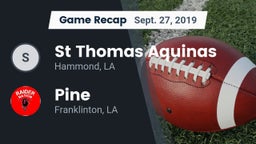 Recap: St Thomas Aquinas vs. Pine  2019