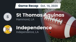 Recap: St Thomas Aquinas vs. Independence  2020