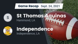 Recap: St Thomas Aquinas vs. Independence  2021