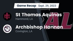 Recap: St Thomas Aquinas vs. Archbishop Hannan  2023