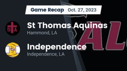 Recap: St Thomas Aquinas vs. Independence  2023