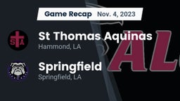 Recap: St Thomas Aquinas vs. Springfield  2023