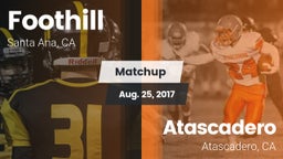 Matchup: Foothill  vs. Atascadero  2017