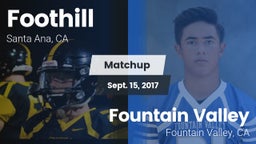 Matchup: Foothill  vs. Fountain Valley  2017