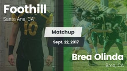 Matchup: Foothill  vs. Brea Olinda  2017
