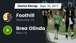 Recap: Foothill  vs. Brea Olinda  2017