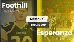 Matchup: Foothill  vs. Esperanza  2017