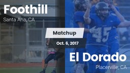 Matchup: Foothill  vs. El Dorado  2017