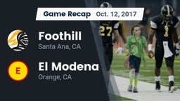 Recap: Foothill  vs. El Modena  2017