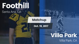 Matchup: Foothill  vs. Villa Park  2017
