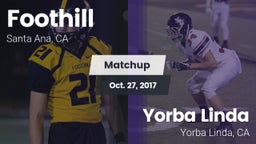 Matchup: Foothill  vs. Yorba Linda  2017