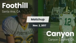 Matchup: Foothill  vs. Canyon  2017