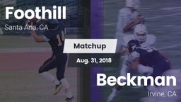 Matchup: Foothill  vs. Beckman  2018