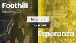 Matchup: Foothill  vs. Esperanza  2018