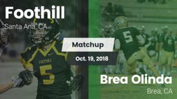 Matchup: Foothill  vs. Brea Olinda  2018
