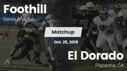 Matchup: Foothill  vs. El Dorado  2018