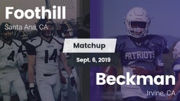 Matchup: Foothill  vs. Beckman  2019