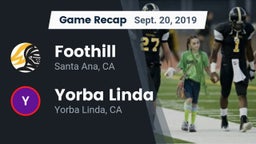 Recap: Foothill  vs. Yorba Linda  2019