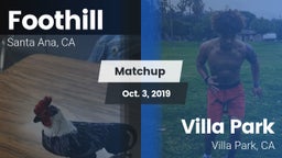 Matchup: Foothill  vs. Villa Park  2019