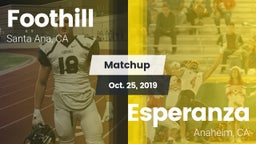 Matchup: Foothill  vs. Esperanza  2019