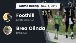 Recap: Foothill  vs. Brea Olinda  2019