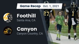 Recap: Foothill  vs. Canyon  2021