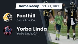 Recap: Foothill  vs. Yorba Linda  2022