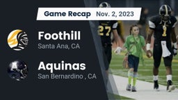 Recap: Foothill  vs. Aquinas   2023