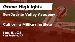 San Jacinto Valley Academy  vs California Military Institute  Game Highlights - Sept. 28, 2021