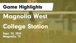 Magnolia West  vs College Station  Game Highlights - Sept. 22, 2023
