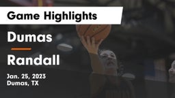 Dumas  vs Randall  Game Highlights - Jan. 25, 2023