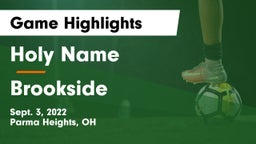 Holy Name  vs Brookside  Game Highlights - Sept. 3, 2022