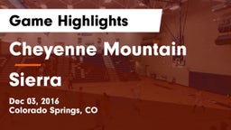 Cheyenne Mountain  vs Sierra  Game Highlights - Dec 03, 2016