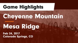 Cheyenne Mountain  vs Mesa Ridge Game Highlights - Feb 24, 2017