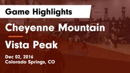 Cheyenne Mountain  vs Vista Peak  Game Highlights - Dec 02, 2016