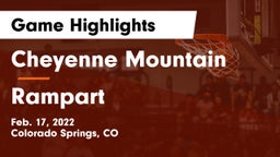 Cheyenne Mountain  vs Rampart  Game Highlights - Feb. 17, 2022