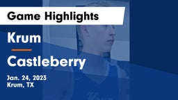 Krum  vs Castleberry  Game Highlights - Jan. 24, 2023