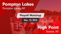 Matchup: Pompton Lakes High vs. High Point  2016